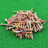 100 Pcs Colour Splash Wooden Golf Tees 70MM